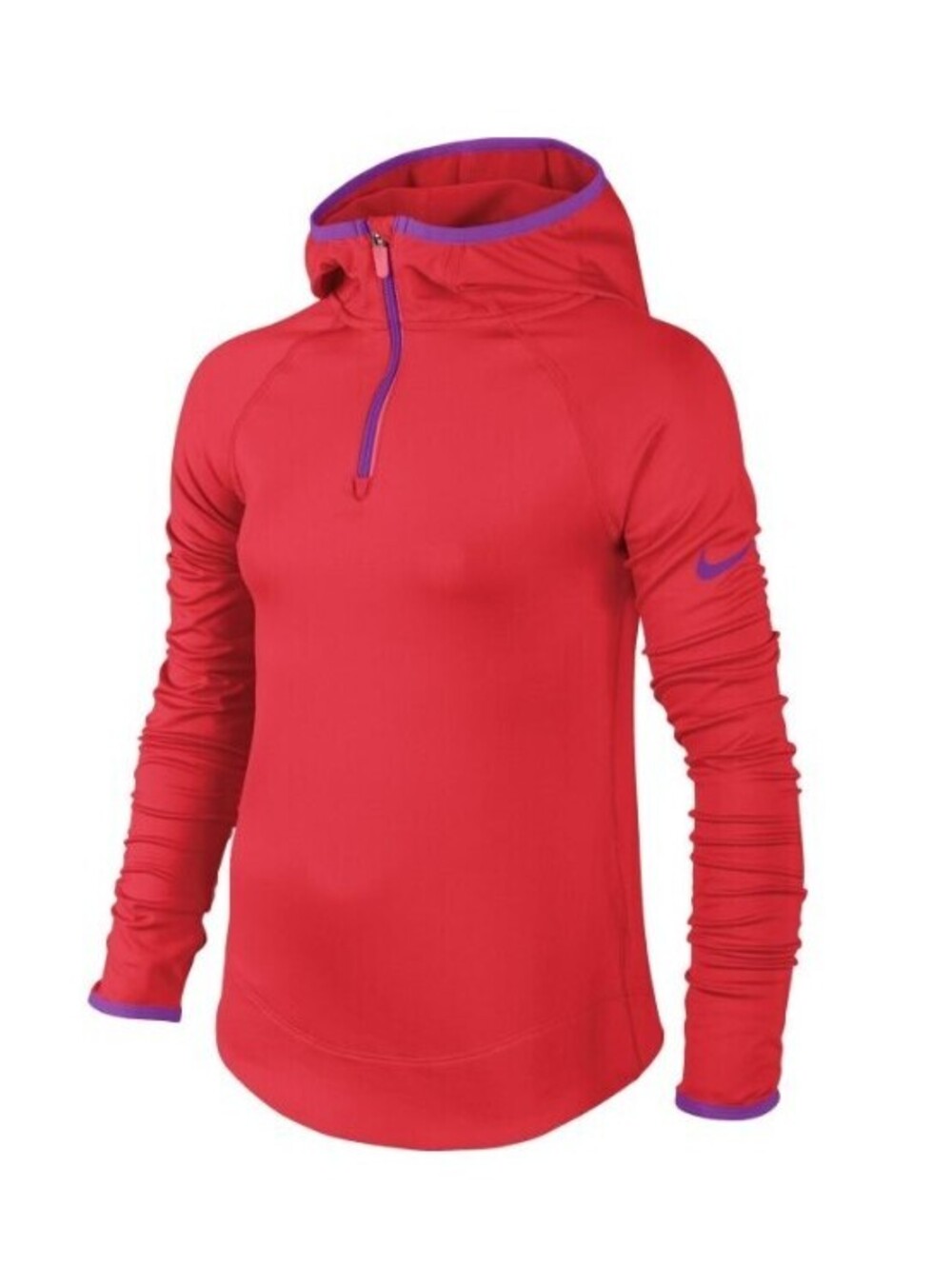 Nike Pro Hyperwarm 3.0 Girls L Coral Purple Dri-FIT Half Zip Hoodie Top - Picture 2 of 13